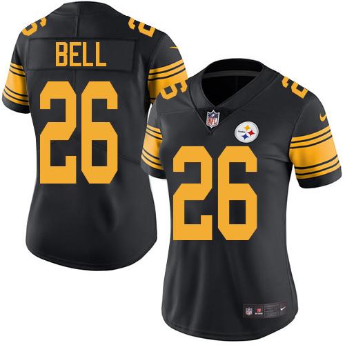 Nike Steelers #26 Le'Veon Bell Black Women's Stitched NFL Limited Rush Jersey